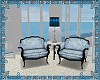 Light Blue Chair Set