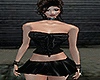 black short corset