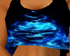 blue flames n skull tank