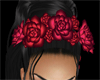 headband of red roses