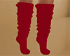 Red Knit Socks Tall (F)