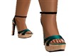 TEAL HIGH HEEL SANDALS