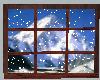 Window  animated snow