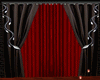 black & red curtain