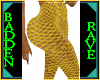 Fishnet yellow leggings