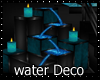 Aqua blue water deco