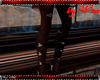 !W Red tiger Thigh boots