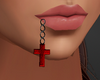 Cross Mouth Chain Red