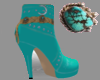 Turquoise Studded ankle