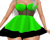 Lime Blk Dress