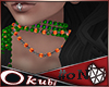 #oN Orange Pearls chain