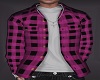 Open Pink Plaid Shirt