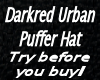 Darkred Urban Puffer Hat