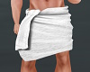 Guys White Towel Wrap