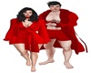 MY Red Silk Robe - M
