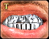 Silver Flames Grillz