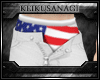[K] White America Shorts