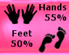 AC| Hands 55% - Feet 50%