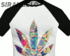 Colorful White Weed Tee