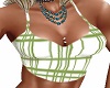 Green White Plaid Halter