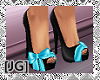 JG] shoes black and bluE