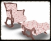 Easy Chair-w-Stool'pink'
