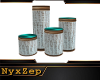 ! TEAL CANISTERS set 2