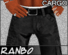 *R* Black Cargo Pants