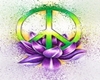 Peace sign &purple lotus