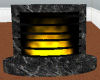 Black Marble Fire Place