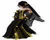 black gold wedding dress