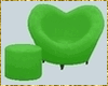 Green Heart Seat & Puff
