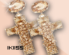 |K|Gold Diamond Cross 