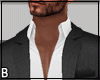 Grey Suit White Open Shi