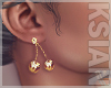 ! Gold Cherries Earrings