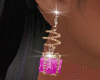 Gold+purple earring