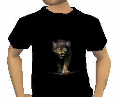 Black Baggy Wolf Shirt