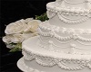 white cake backdrop