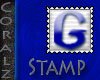 Blue "G" Stamp