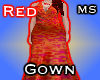 MS Flower gown red