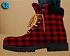 Red Work Boots Plaid (F)