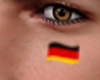 Germany Flag Face Tattoo