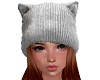 Gray Cat Hat W/ Red Hair