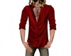 Open Shirt Casual Red