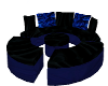 Blue Black Club Sofa