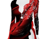LC Elegant Dress Red Blk