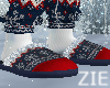Xmas 25 PJ Slippers Blue
