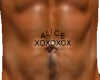 Tatoo Alice XOXOXOX