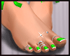 Realistic Feet Green-Wh