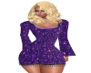 purple glitter dress